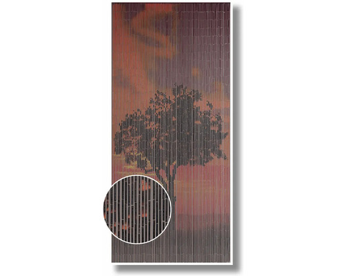 Bambusvorhang mit Baum Motiv für die Tür