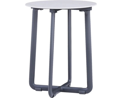 Runder Stehtisch mit Stahlgestell und Tischplatte