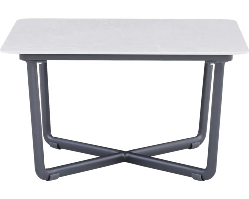 Quadratischer Beistelltisch mit Metallgestell