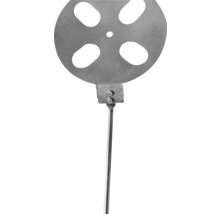 Pizzaheber aus Metall mit runder Schaufel und Löchern