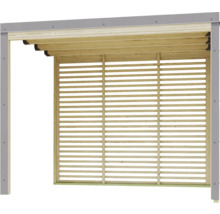 Holzcarport mit Lamellenwand für den Garten