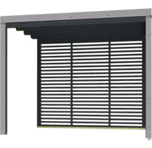 Pergola mit Lamellenwand für den Garten