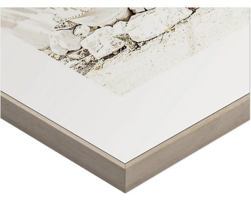 Detailansicht eines Bilderrahmens mit Steinmotiv