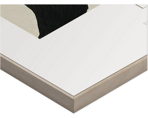 Detailansicht eines gerahmten Kunstwerks mit abstraktem Motiv