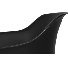 Detailansicht eines schwarzen Stuhls