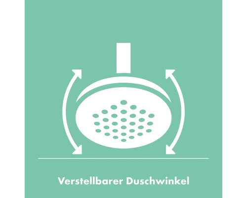 Symbol für einstellbaren Duschwinkel