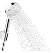 Handbrause Set hansgrohe Crometta 100 Vario EcoSmart rund Ø 100 mm inkl. Brauseschlauch 1250 mm chrom 26693400