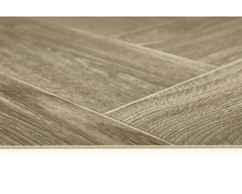 Nahaufnahme von Vinylboden in Fischgrätmuster