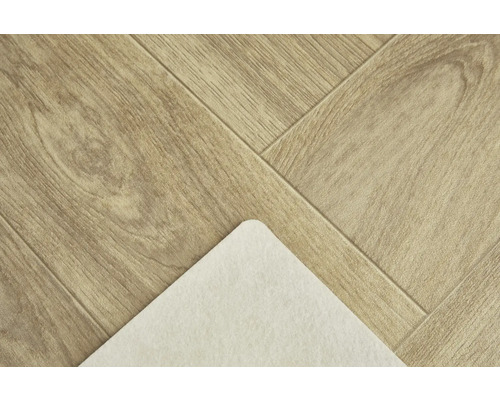 Detailaufnahme von Vinylboden in Holzoptik