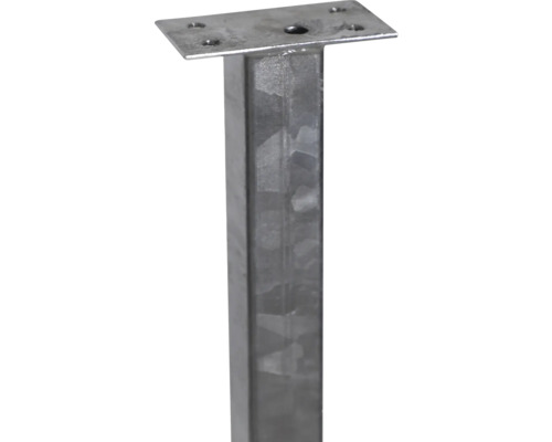 Pfostenanker aus Metall mit Montageplatte