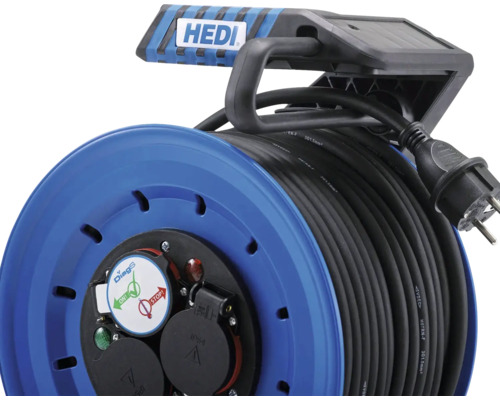 HEDI Kabeltrommel mit Stecker und Tragegriff