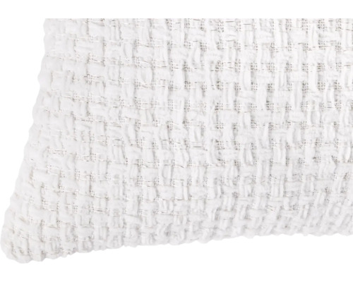 Weißes Dekokissen mit gewebter Textur