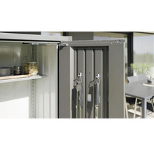 Terrassenschrank Biohort Romeo L High 132 x 87 x 181 cm quarzgrau-metallic