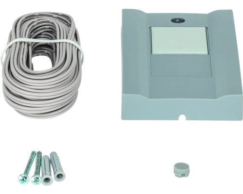 Außenbewegungsmelder mit Kabel, Schrauben und Dübel