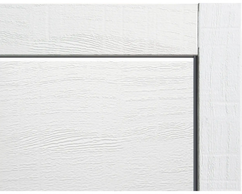 Detailansicht einer weißen Garagentorstruktur