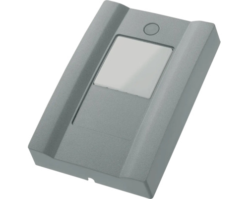 Grauer Funkwandsender mit Taste