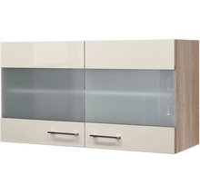 Hängeschrank mit zwei Schubladen und zwei Glastüren
