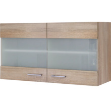 Hängeschrank mit zwei Glastüren und zwei Schubladen