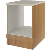 Offenes Holzregal mit einer Ablage