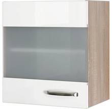 Hängeschrank mit Glastür und Schublade