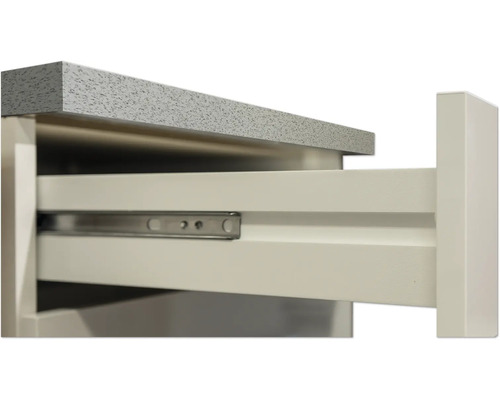 Auszug eines Schubladenelements mit Führungsschienen