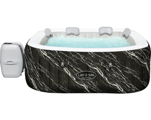 Aufblasbarer Whirlpool Bestway Lay-Z-Spa Hollywood schwarz 180 x 180 cm für 6 Personen Lay-Z-Spa Hollywood aufblasbarer Whirlpool