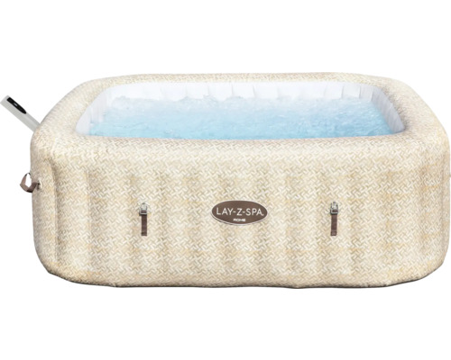 Aufblasbarer Whirlpool Bestway Lay-Z-Spa Rome beige 201 x 201 cm für 7 Personen Aufblasbarer Lay-Z-Spa Rom mit Wasser gefüllt