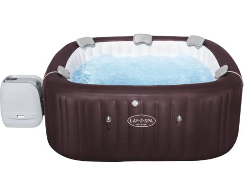 Aufblasbarer Whirlpool Bestway Lay-Z-Spa Maldives braun rot 201 x 201 cm für 7 Personen Aufblasbarer Lay-Z-Spa Maldives Whirlpool mit Steuerungseinheit