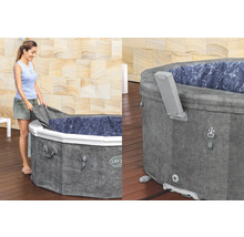 Aufblasbarer Lay-Z-Spa Whirlpool mit Abdeckung und Frau