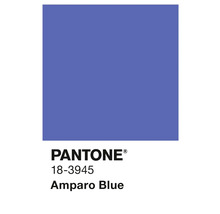Pantone Farbe 18-3945 Amparo Blau
