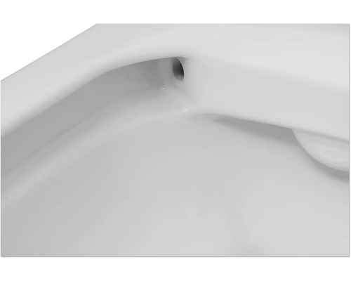 Detailansicht eines Waschbeckens mit Überlauf