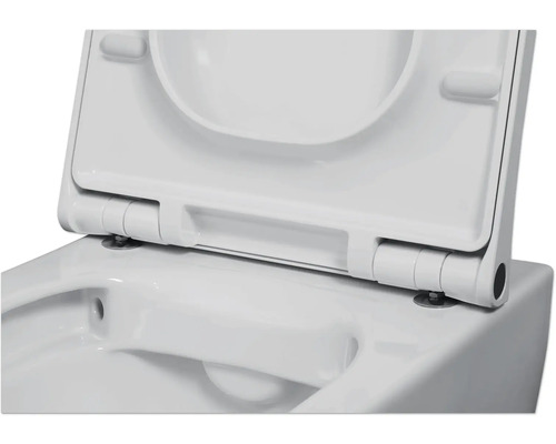 Aufnahme von einer geöffneten weißen Toilette