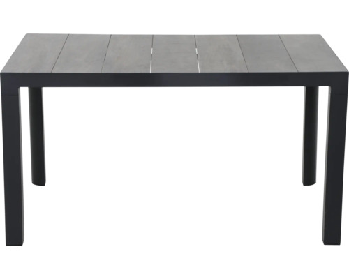 Rechteckiger Gartentisch aus Metall mit geraden Beinen