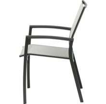 Gartensessel mit Armlehne aus Aluminium und Textilbespannung