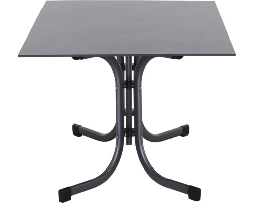 Quadratischer Gartentisch mit Metallgestell
