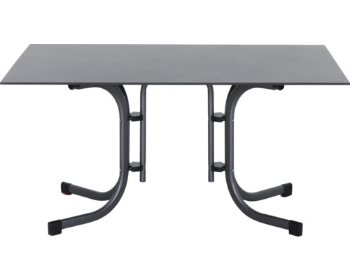 Rechteckiger Gartentisch mit Metallgestell