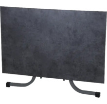 Klapptisch mit Steinoptik und Metallbeinen