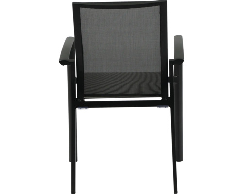 Gartenstuhl mit Armlehnen und Netzbespannung
