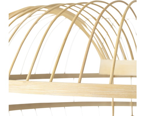 Nahaufnahme einer Bambusleuchte