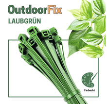 Bündel grüne OutdoorFix Kabelbinder