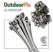 Graue Kabelbinder aus Aluminium