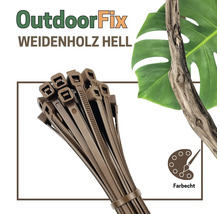 Bündel helles Weidenholz Kabelbinder