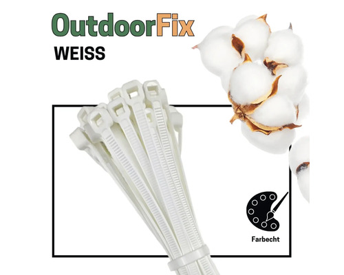 Bündel weiße Kabelbinder