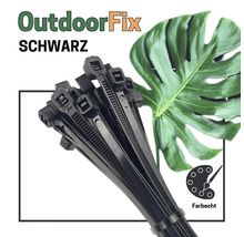 Schwarze Kabelbinder aus Kunststoff