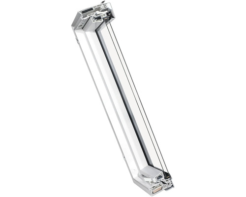 Querschnitt eines Kunststofffensters mit Doppelverglasung