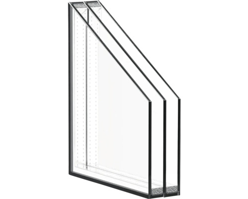 Dreifachverglasung mit Rahmen