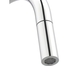 Detailansicht eines Wasserhahns aus Metall