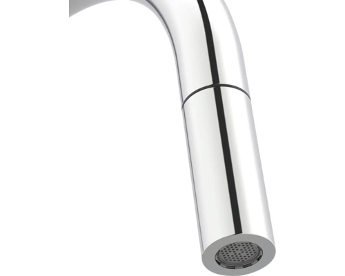 Detailansicht eines Wasserhahns aus Metall