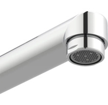 Detailaufnahme eines Wasserhahns aus Metall