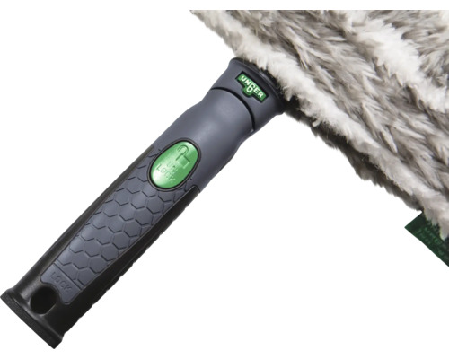 Fensterwischer mit waschbarem Mikrofaserbezug und Verriegelungsmechanismus